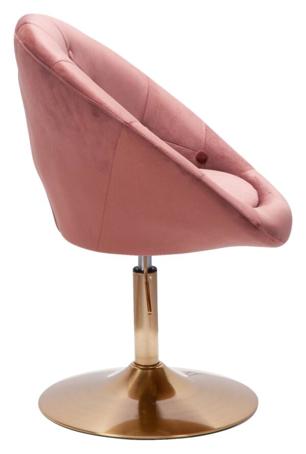 Wohnling Sessel rosa gold Samt Eisen B/H/T: ca. 67x80x62 cm – Bild 2