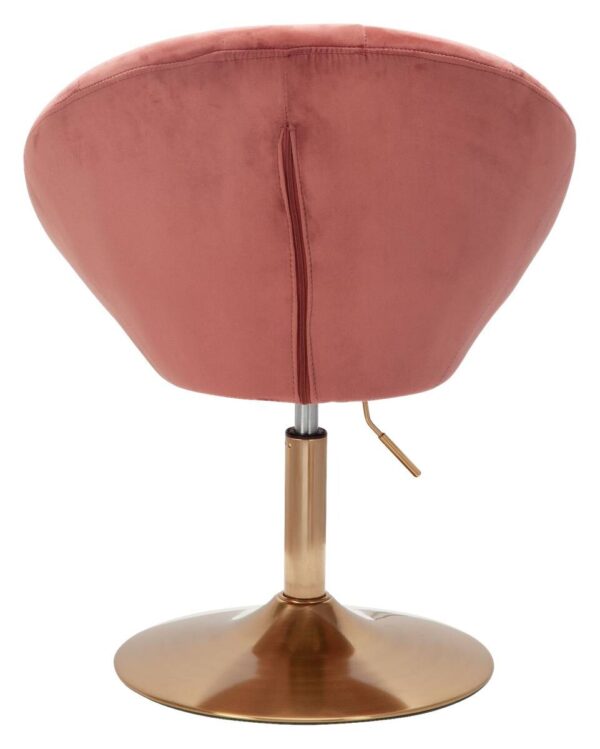 Wohnling Sessel rosa gold Samt Eisen B/H/T: ca. 67x80x62 cm – Bild 3