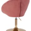 Wohnling Sessel rosa gold Samt Eisen B/H/T: ca. 67x80x62 cm – Bild 4
