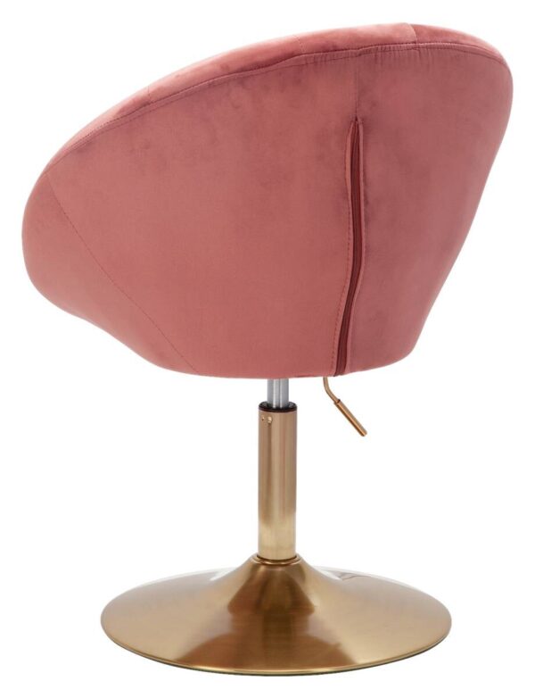 Wohnling Sessel rosa gold Samt Eisen B/H/T: ca. 67x80x62 cm – Bild 4