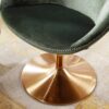 Wohnling Sessel grün gold Stoff Eisen B/H/T: ca. 70x79x70 cm – Bild 3