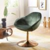 Wohnling Sessel grün gold Stoff Eisen B/H/T: ca. 70x79x70 cm – Bild 4