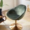 Wohnling Sessel grün gold Stoff Eisen B/H/T: ca. 70x79x70 cm – Bild 5