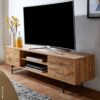 Lowboard Eiche Nachbildung schwarz pulverbeschichtet B/H/T: ca. 160x45x40 cm – Bild 5