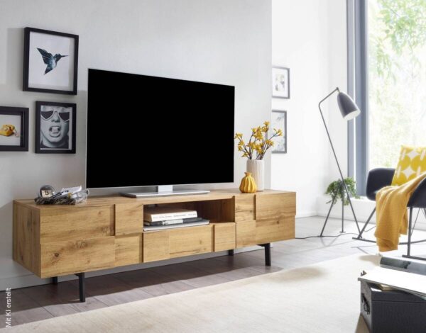 Lowboard Eiche Nachbildung B/H/T: ca. 160x46x43 cm Lowboard Eiche Nachbildung B/H/T: ca. 160x46x43 cm – Bild 5