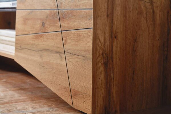 Lowboard Eiche Nachbildung glasklar B/H/T: ca. 160x50x40 cm – Bild 4