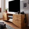 Lowboard Eiche Nachbildung glasklar B/H/T: ca. 160x50x40 cm – Bild 5