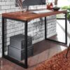 Schreibtisch natur schwarz pulverbeschichtet B/H/T: ca. 117x76,5x59 cm – Bild 3