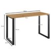 Schreibtisch Eiche Nachbildung schwarz pulverbeschichtet B/H/T: ca. 120x76x60 cm – Bild 3