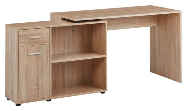 Schreibtischkombination Eiche Sonoma Nachbildung B/H/T: ca. 120x75,5x106,5 cm – Bild 2