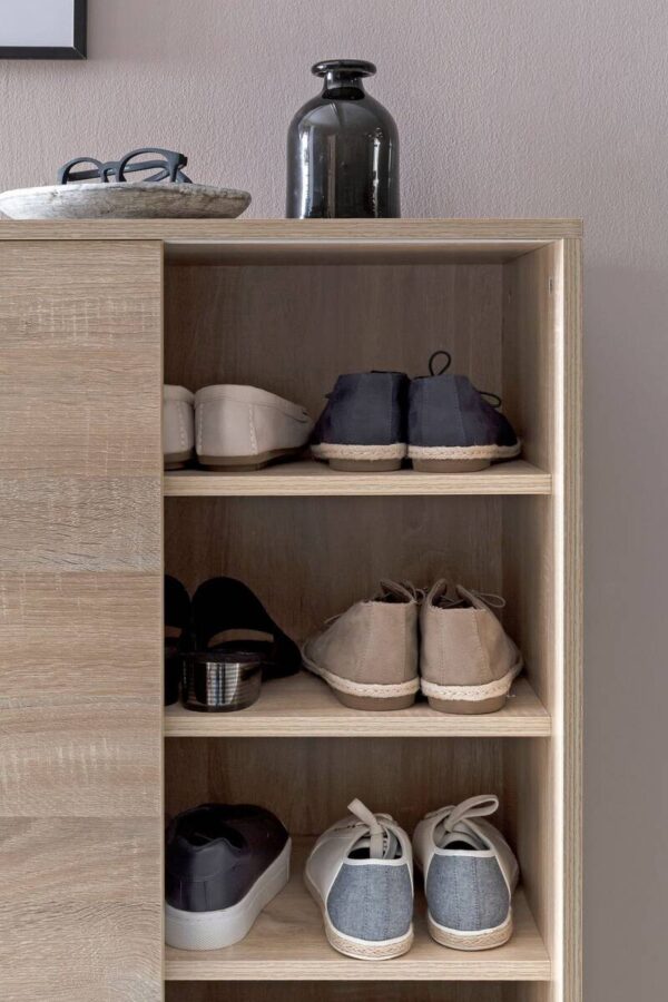 Schuhschrank Eiche Sonoma Nachbildung B/H/T: ca. 100x108x37,5 cm Schuhschrank Eiche Sonoma Nachbildung B/H/T: ca. 100x108x37,5 cm – Bild 3