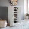 Schuhschrank weiß B/H/T: ca. 55x108x35 cm – Bild 4