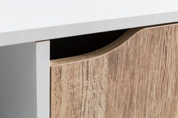 Sideboard weiß Eiche Sonoma Nachbildung B/H/T: ca. 89x91x29 cm Sideboard weiß Eiche Sonoma Nachbildung B/H/T: ca. 89x91x29 cm – Bild 4