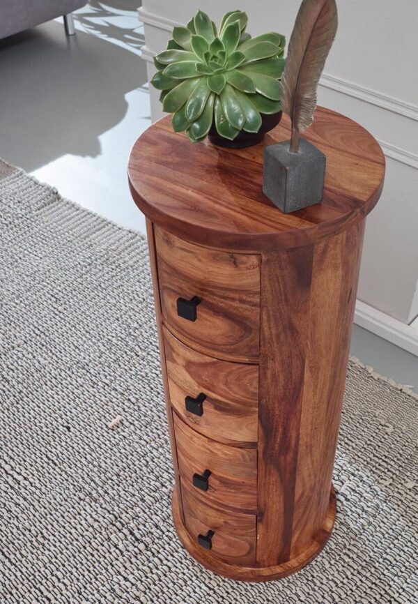 Sideboard natur schwarz B/H/T: ca. 35x85x35 cm – Bild 4