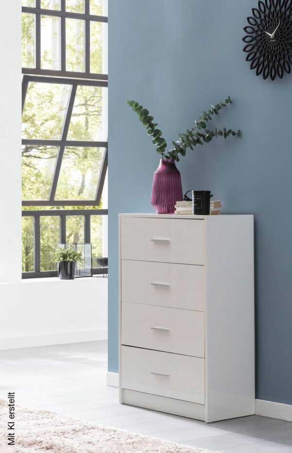 Sideboard weiß B/H/T: ca. 60x90x30 cm – Bild 2