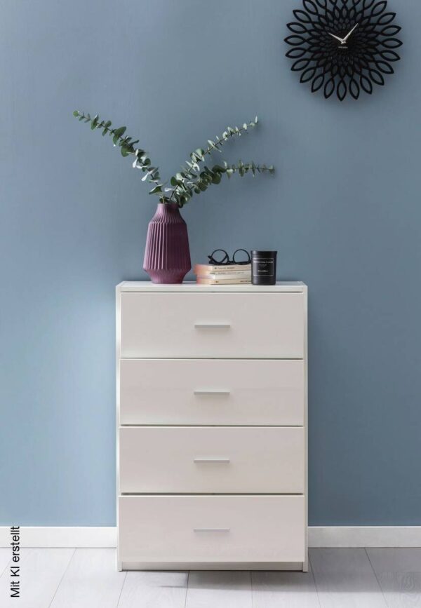 Sideboard weiß B/H/T: ca. 60x90x30 cm – Bild 4