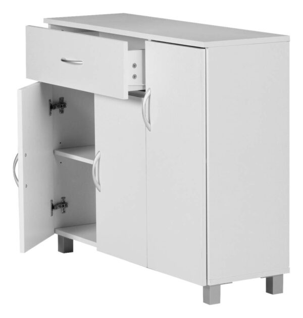 Sideboard weiß silber B/H/T: ca. 90x75x30 cm – Bild 3