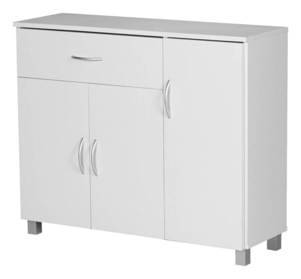 Sideboard weiß silber B/H/T: ca. 90x75x30 cm – Bild 4