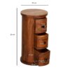 Sideboard natur schwarz lackiert B/H/T: ca. 35x65x35 cm – Bild 2