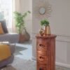 Sideboard natur schwarz lackiert B/H/T: ca. 35x65x35 cm – Bild 3