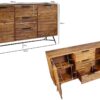 Sideboard natur schwarz B/H/T: ca. 160x88x40 cm – Bild 3
