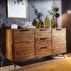 Sideboard natur schwarz B/H/T: ca. 160x88x40 cm – Bild 4