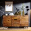 Sideboard natur schwarz B/H/T: ca. 160x88x40 cm – Bild 5