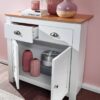 Sideboard weiß buche Nachbildung Alu B/H/T: ca. 79x81x34,5 cm – Bild 2