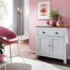 Sideboard weiß buche Nachbildung Alu B/H/T: ca. 79x81x34,5 cm – Bild 5