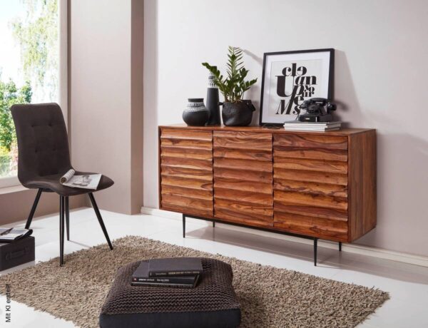 Sideboard natur beschichtet schwarz lackiert B/H/T: ca. 150x81x41 cm – Bild 5