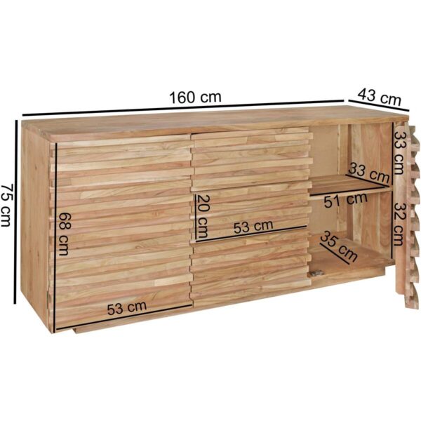 Sideboard natur B/H/T: ca. 160x75x43 cm – Bild 5