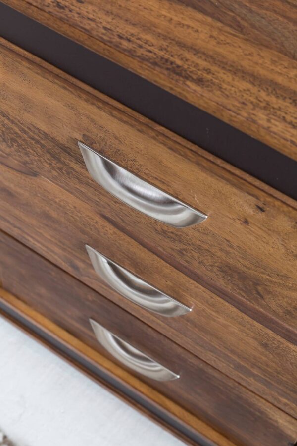 Sideboard natur schwarz B/H/T: ca. 160x80x44 cm – Bild 3