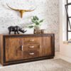Sideboard natur schwarz B/H/T: ca. 160x80x44 cm – Bild 5