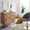Sideboard natur gold B/H/T: ca. 90x86,5x40 cm – Bild 5
