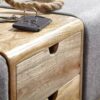 Wohnling Sitzbank grau natur Stoff Echtholz B/H/T: ca. 120x56x30 cm Wohnling Sitzbank grau natur Stoff Echtholz B/H/T: ca. 120x56x30 cm – Bild 3