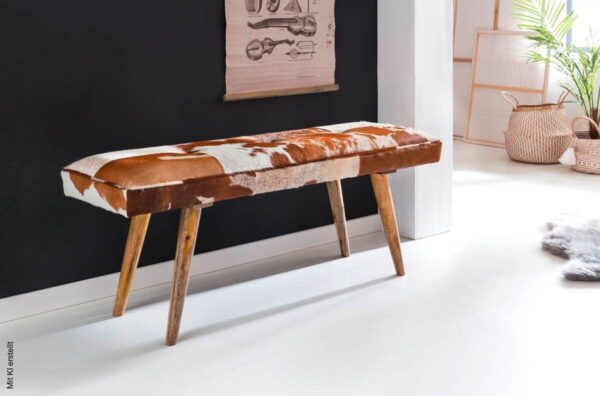 Wohnling Sitzbank natur Echtholz B/H/T: ca. 120x52x40 cm Wohnling Sitzbank natur Echtholz B/H/T: ca. 120x52x40 cm – Bild 3