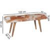 Wohnling Sitzbank natur Echtholz B/H/T: ca. 120x52x40 cm Wohnling Sitzbank natur Echtholz B/H/T: ca. 120x52x40 cm – Bild 5