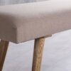 Wohnling Sitzbank beige natur Stoff Echtholz B/H/T: ca. 117x51x38 cm – Bild 5