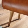 Wohnling Sitzbank natur braun Echtholz Leder – Bild 5