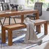 Wohnling Sitzbank natur Echtholz B/H/T: ca. 120x45x35 cm – Bild 5