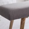 Wohnling Sitzbank grau natur Stoff Echtholz B/H/T: ca. 117x51x38 cm – Bild 5