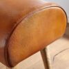 Wohnling Sitzhocker braun natur Leder Echtholz B/H/T: ca. 45x53x40 cm – Bild 4