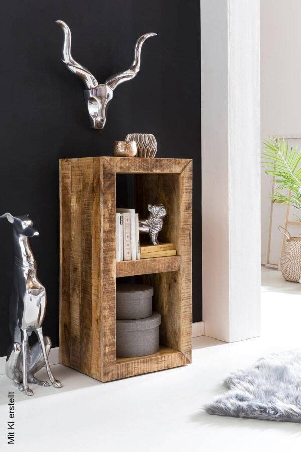 Standregal natur lackiert B/H/T: ca. 45x90x35 cm – Bild 3
