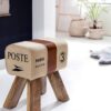 Wohnling Sitzhocker beige B/H/T: ca. 40x47x30 cm – Bild 5