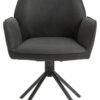 Stuhl BLAIR 2er-Set anthrazit Vintage schwarz Stoff Metall B/H/T: ca. 57x89x61 cm – Bild 3