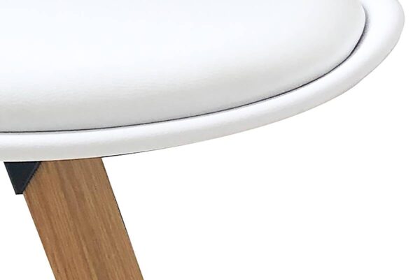 Stuhl KIRA 2er-Set weiß weiß Eiche Kunststoff Kunstleder Metall B/H/T: ca. 48x86x55,5 cm – Bild 2