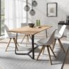Stuhl KIRA 2er-Set weiß weiß Eiche Kunststoff Kunstleder Metall B/H/T: ca. 48x86x55,5 cm – Bild 4