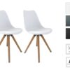 Stuhl KIRA 2er-Set weiß weiß Eiche Kunststoff Kunstleder Metall B/H/T: ca. 48x86x55,5 cm – Bild 5