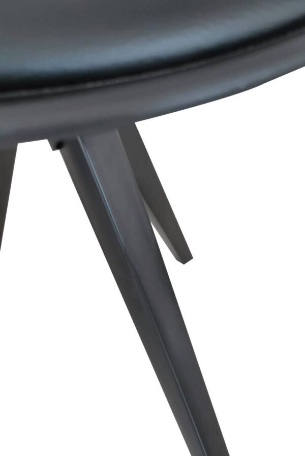 Stuhl KIRA 2er-Set schwarz schwarz schwarz Kunststoff Kunstleder Metall B/H/T: ca. 48x86x55,5 cm – Bild 2