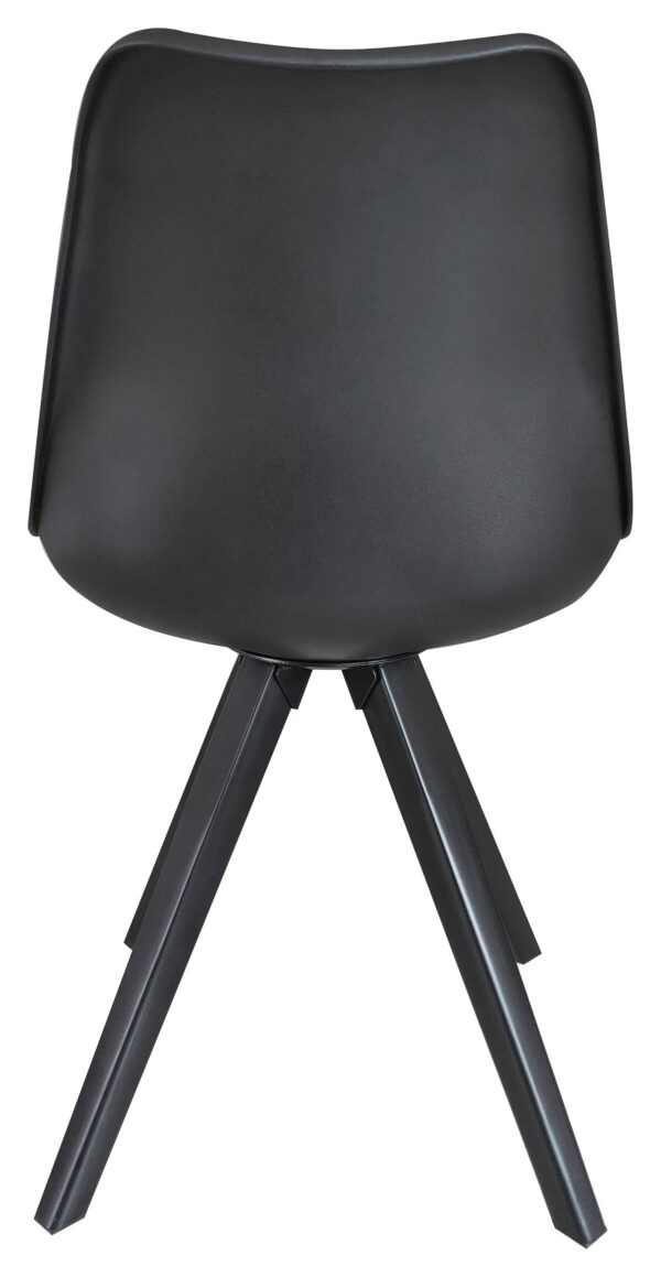 Stuhl KIRA 2er-Set schwarz schwarz schwarz Kunststoff Kunstleder Metall B/H/T: ca. 48x86x55,5 cm – Bild 3